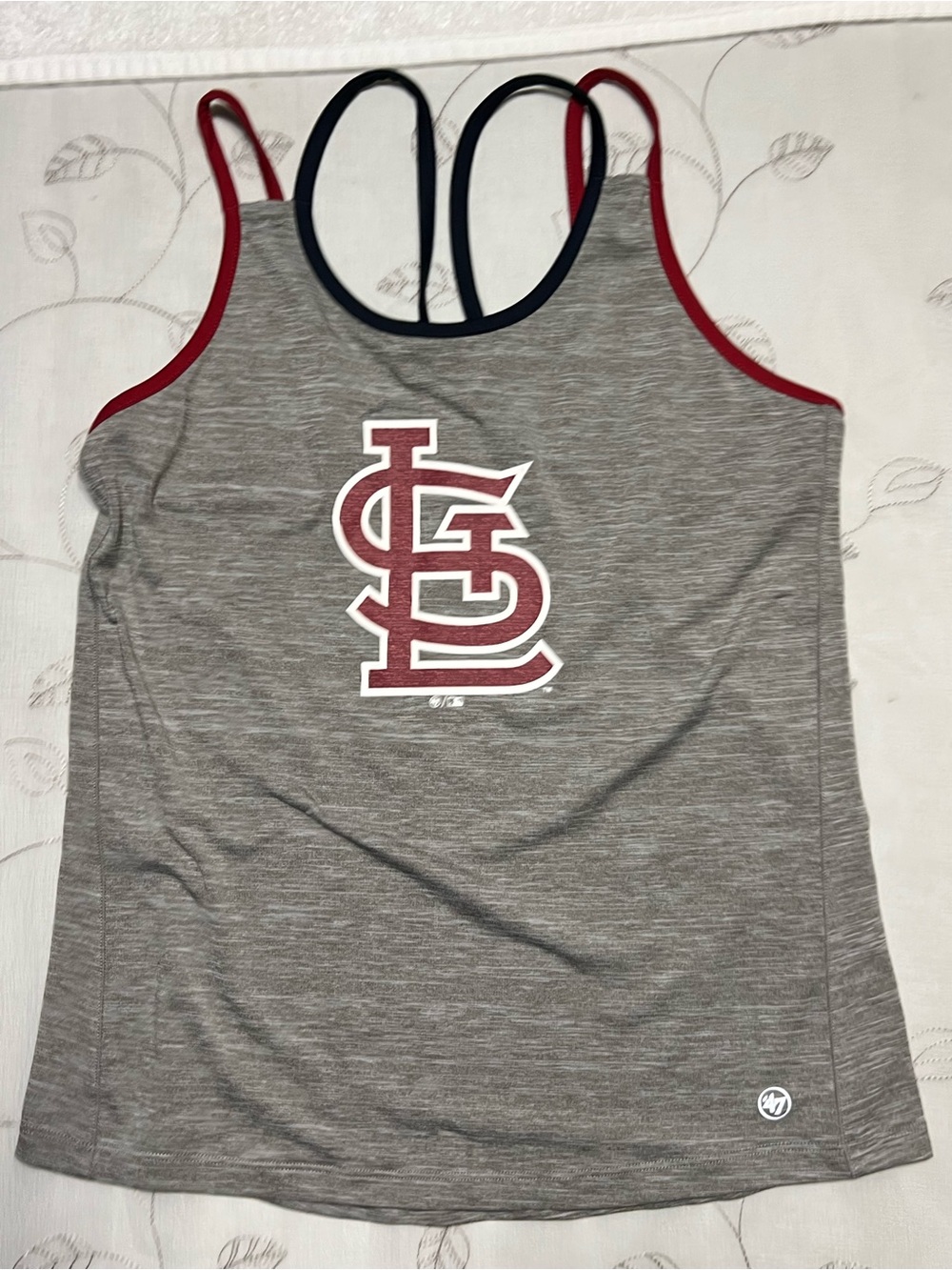 St. Louis Cardinals Grey & Red Athletic Tank Top 56.5